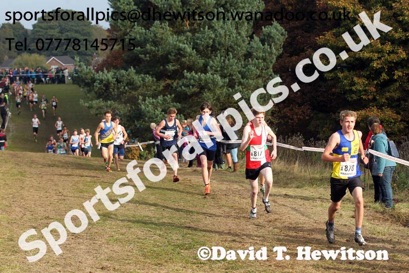 Boys under-15s, National Cross Country Relays, Berry Park, Mansfield. Photo: David T. Hewitson/Sports for All Pics